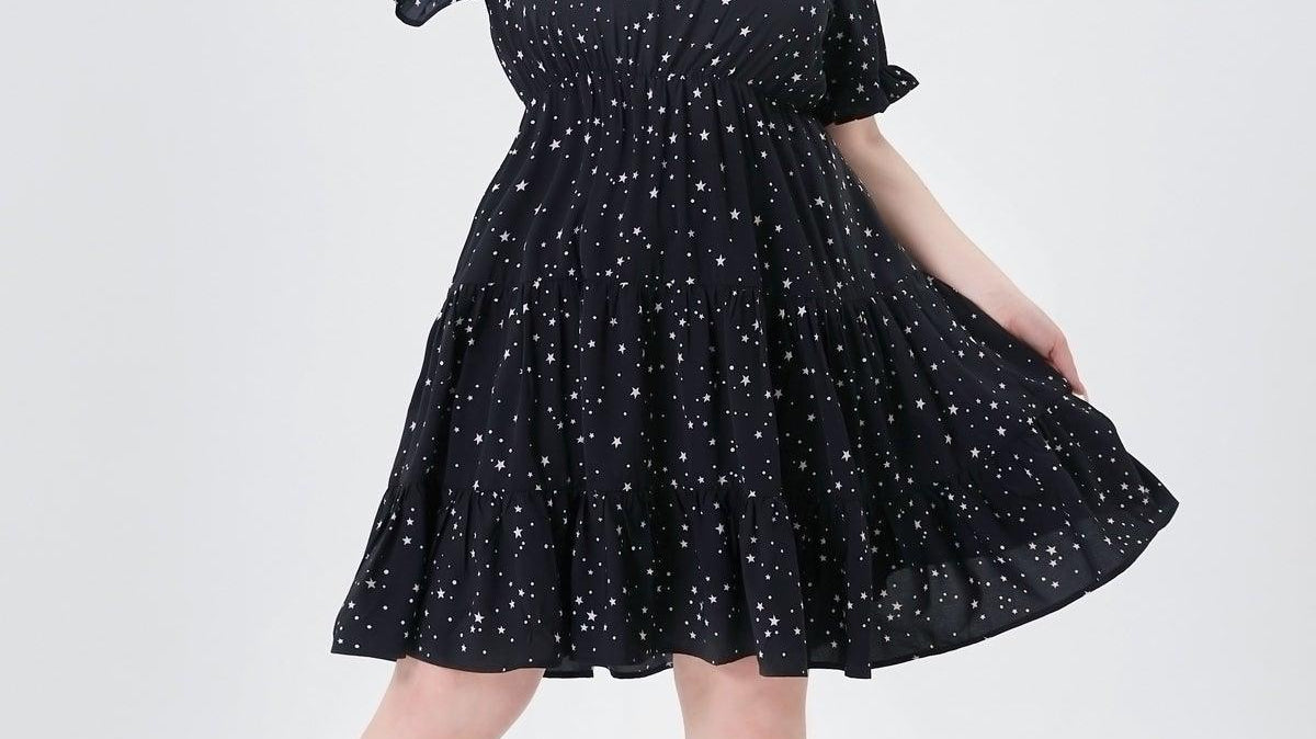 Black Stars Ruffle Dress: A Stylish and Elegant Choice for Any Occasion