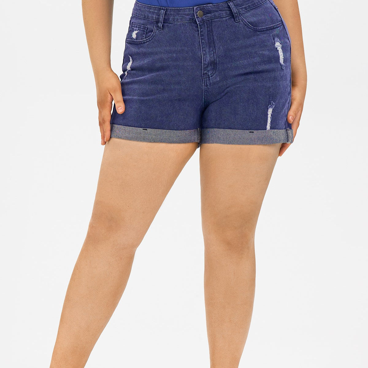 Jean court taille mi-haute corset ultra doux