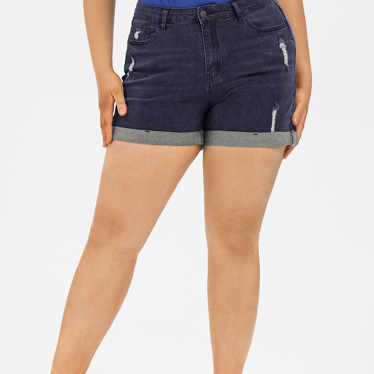 Jean court taille mi-haute corset ultra doux