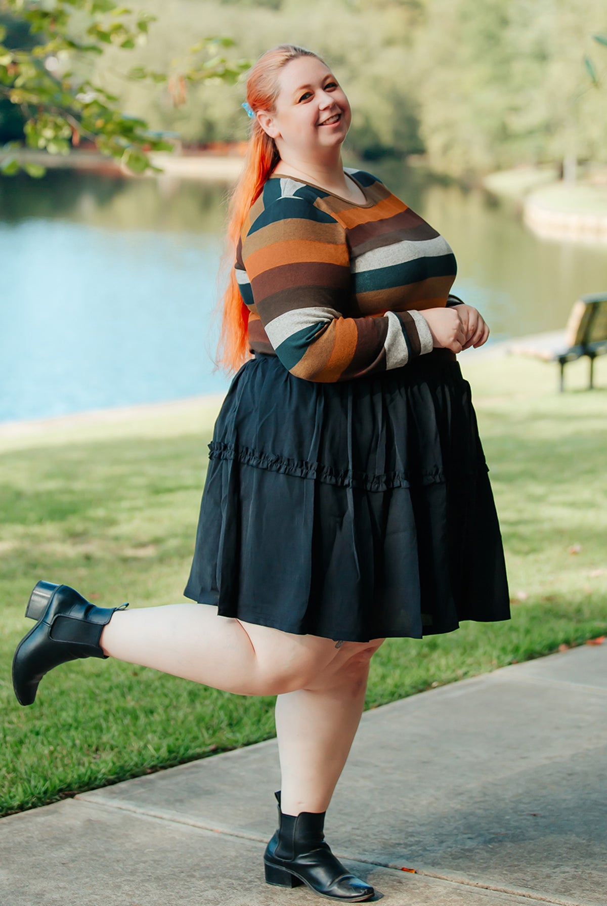 Colorblock Striped Long Sleeve T-Shirt