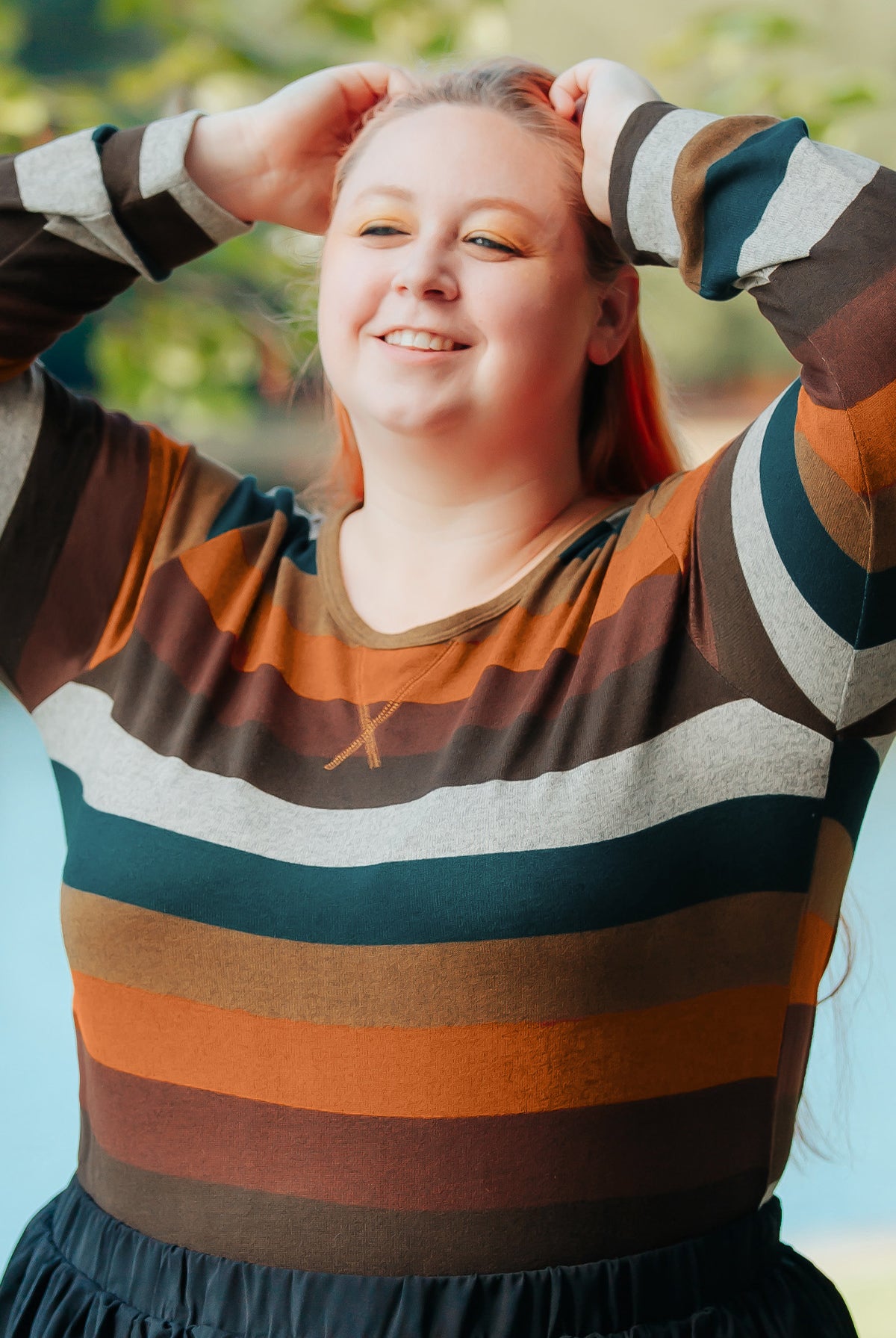 Colorblock Striped Long Sleeve T-Shirt