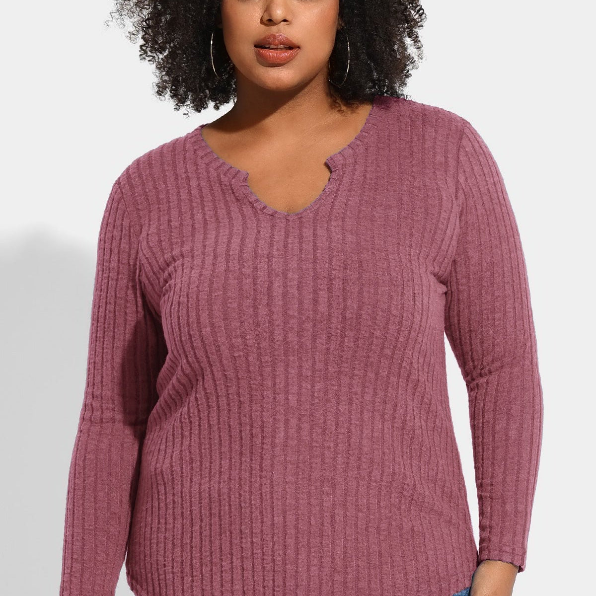 Ritera Strukturiertes Samthemd mit gekerbtem Ausschnitt und langen Ärmeln