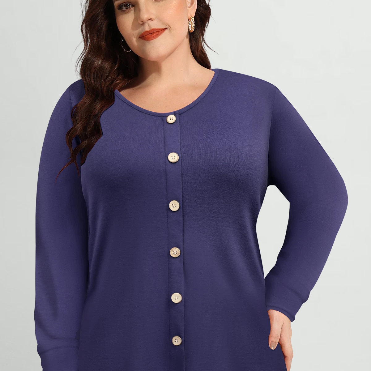 Chemise à manches longues avec détails boutonnés essentiels