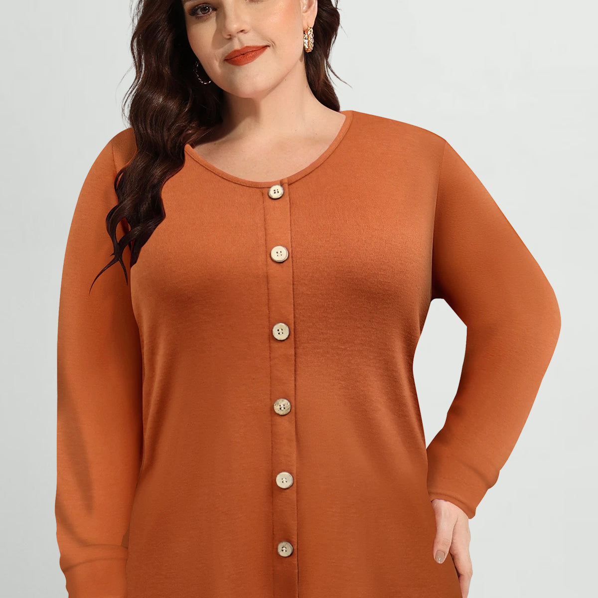 Chemise à manches longues avec détails boutonnés essentiels