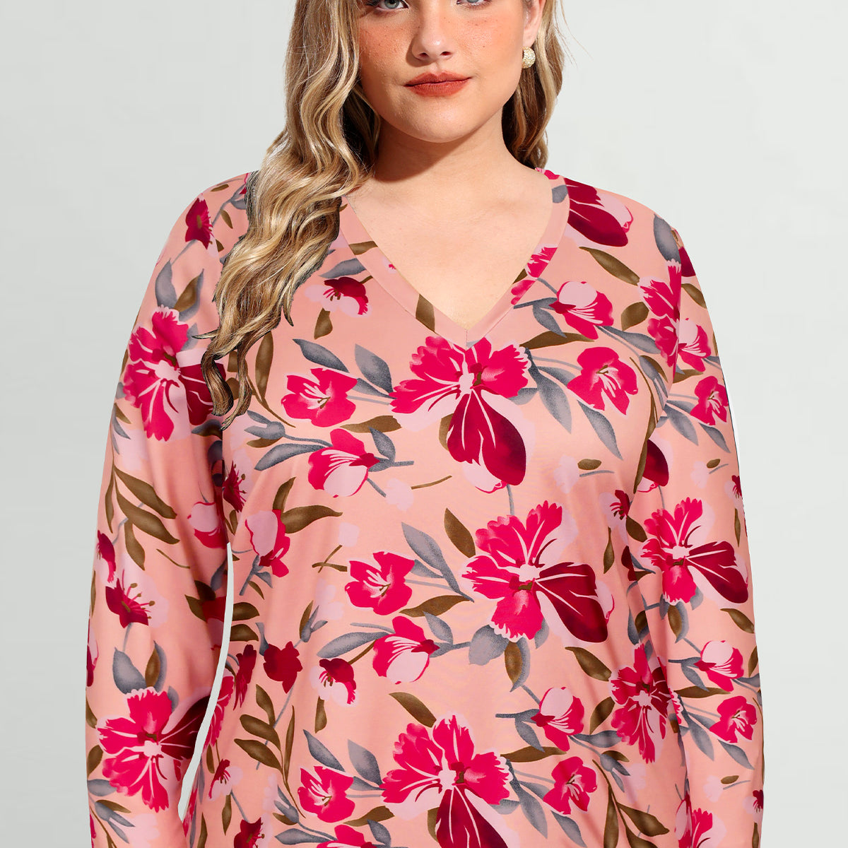 Ritera Floral Print Soft Flowy Long Sleeve T-Shirt