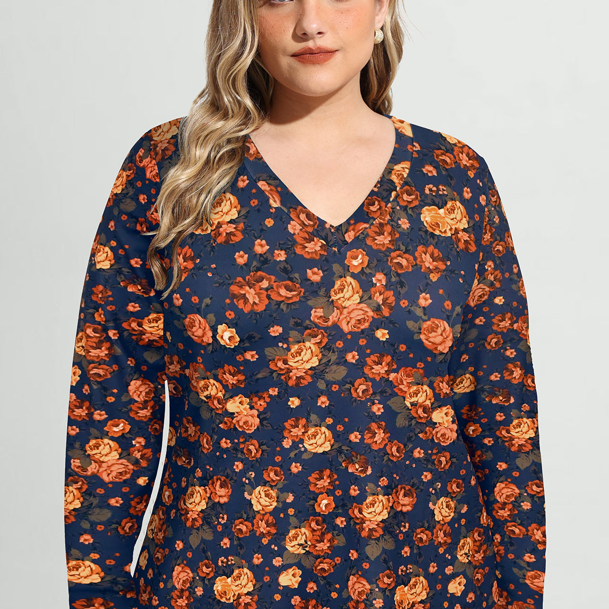 Ritera Floral Print Soft Flowy Long Sleeve T-Shirt