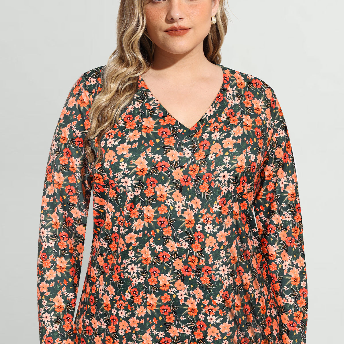 Ritera Floral Print Soft Flowy Long Sleeve T-Shirt