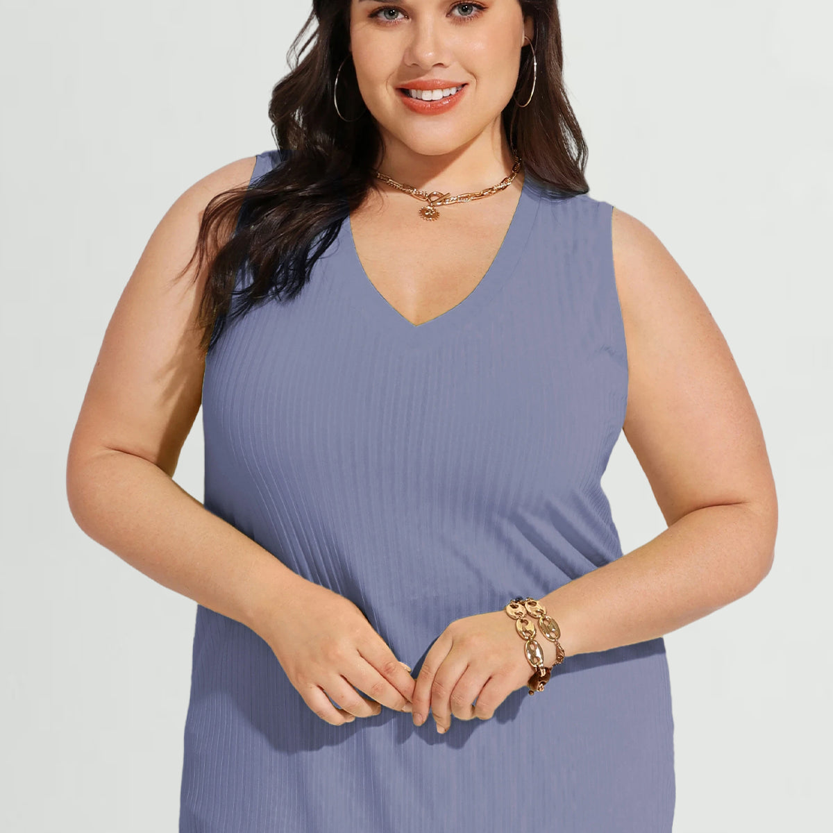 Ritera Solid Essential Basic Modisches Textur-Tanktop