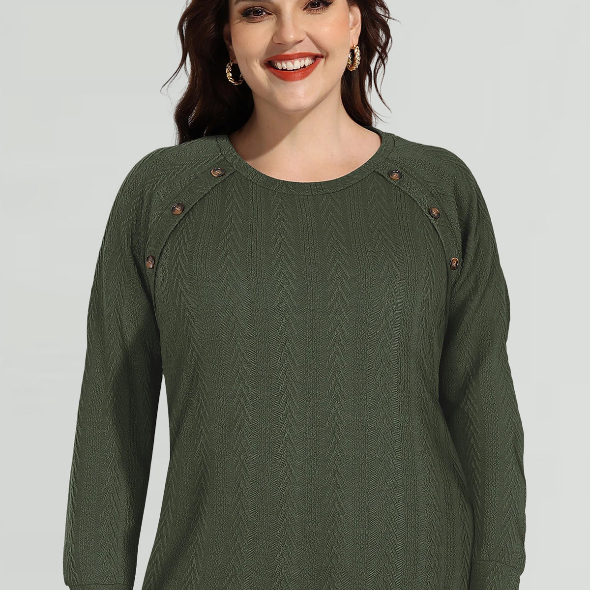 Chemise à manches longues à boutons unis