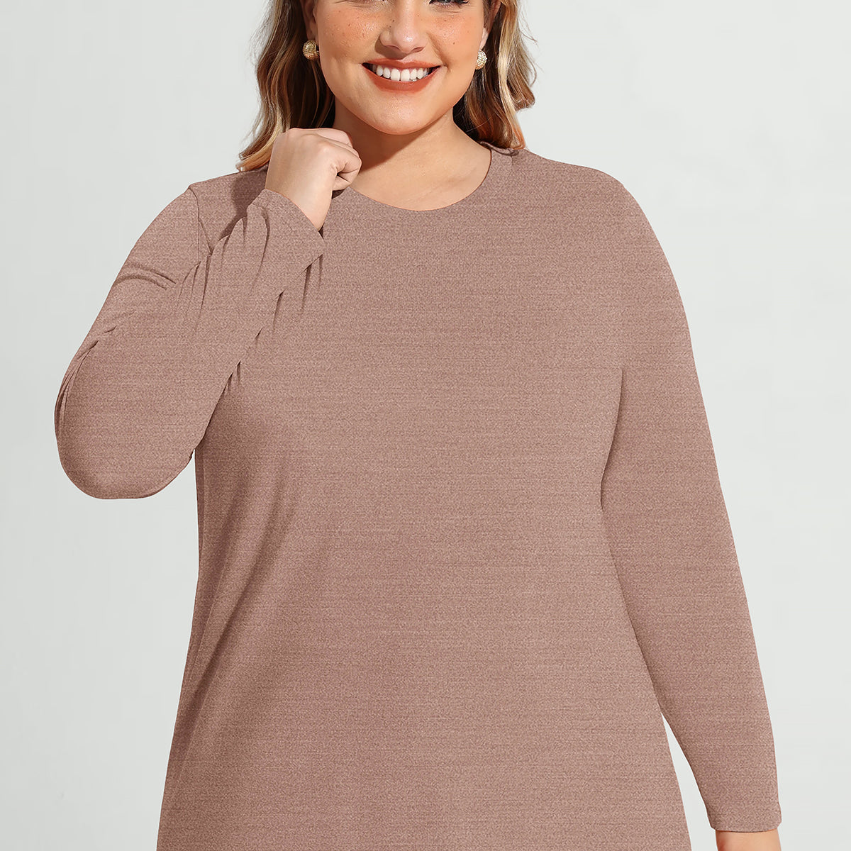 Chemise unie skinny basique à manches longues