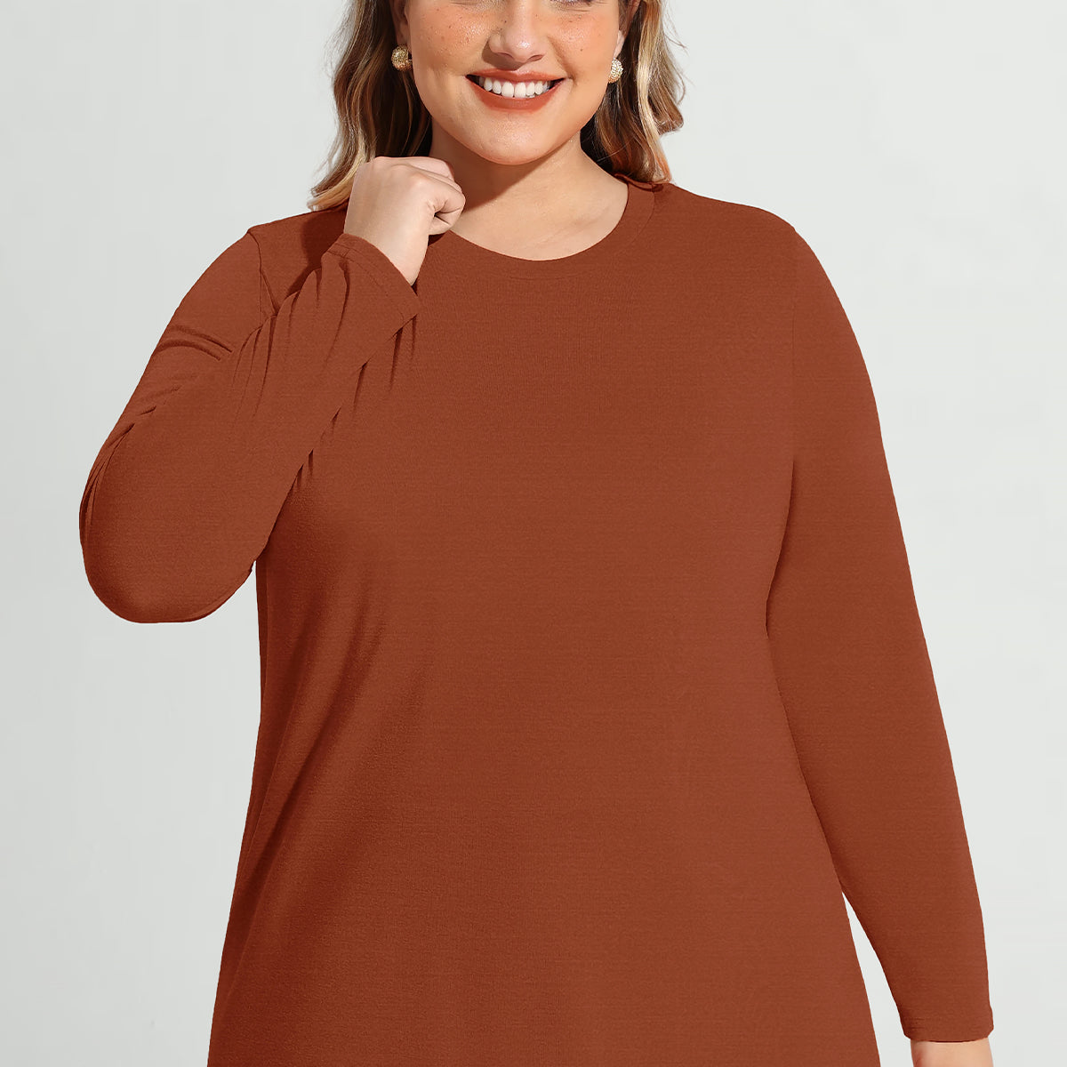 Chemise unie skinny basique à manches longues