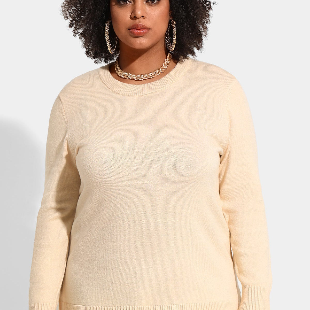 Essential Enger Langarmpullover mit geteiltem Saum