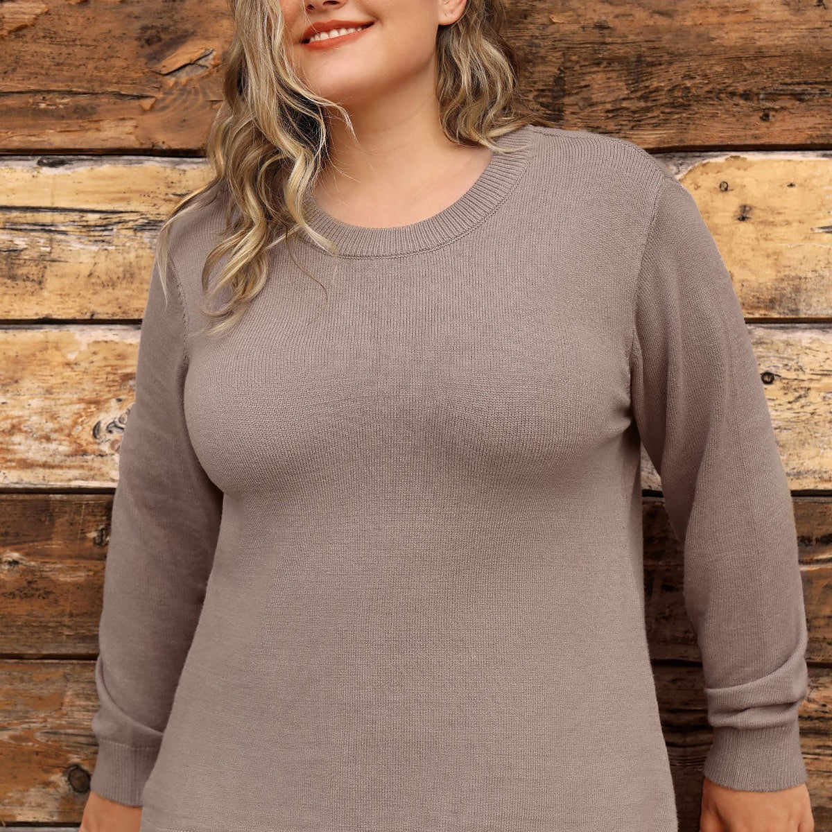 Pull skinny à manches longues et ourlet fendu essentiel