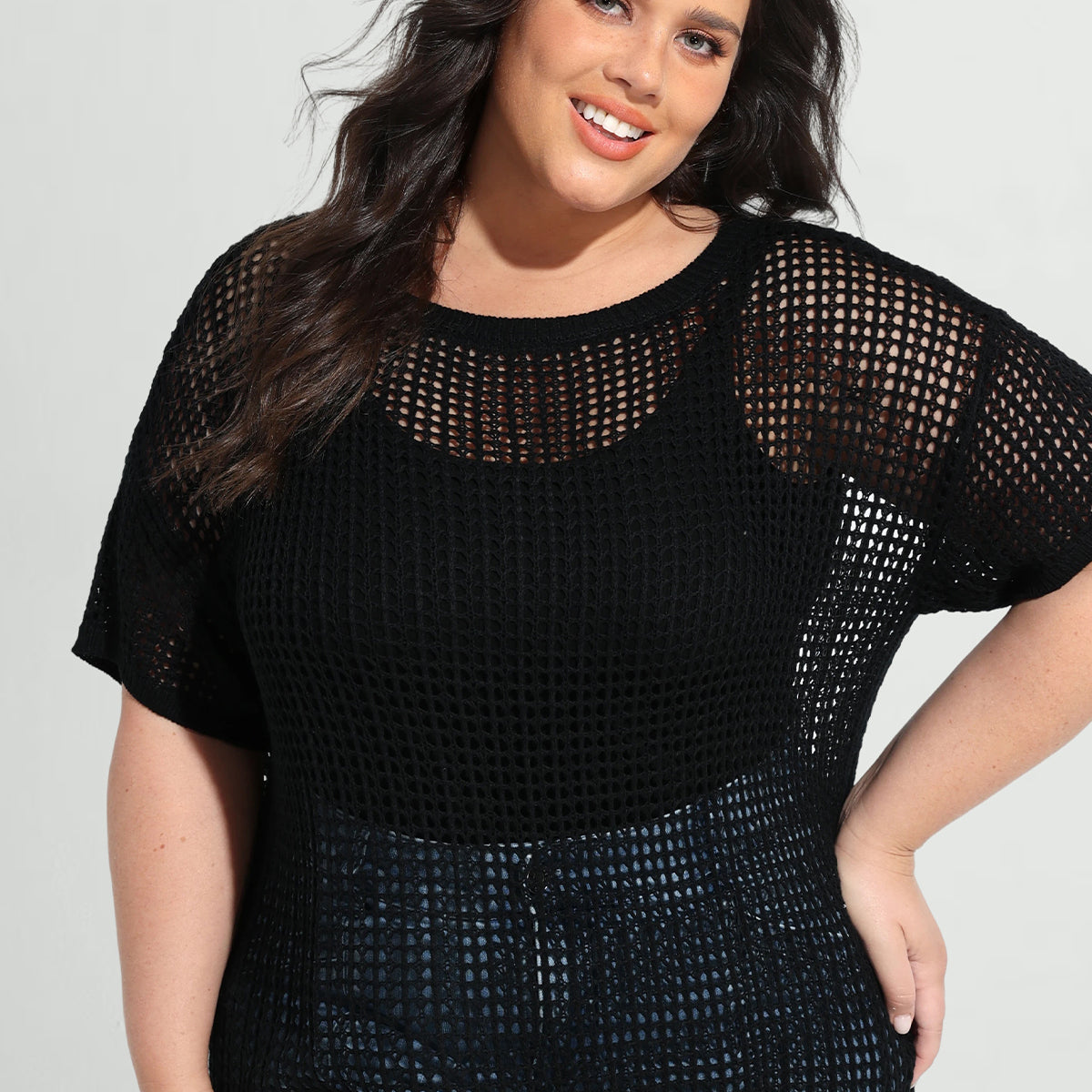 Ritera Crochet Mesh Knit Summer Hollow Out Cover Up