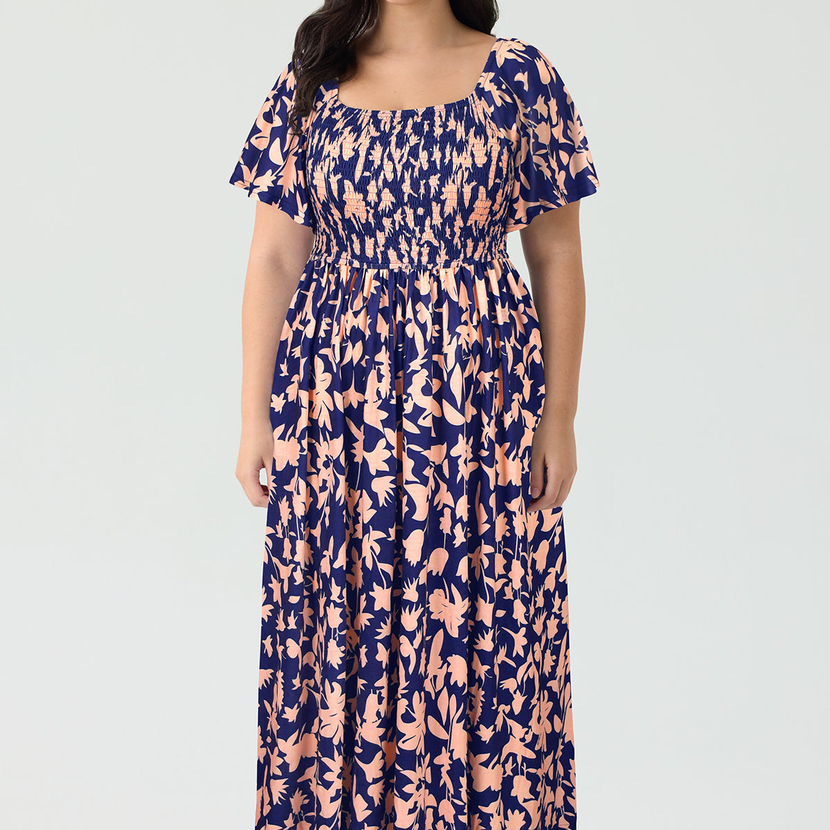 Ritera Pockets Floral Print Beach Summer Vibes Midi Dress