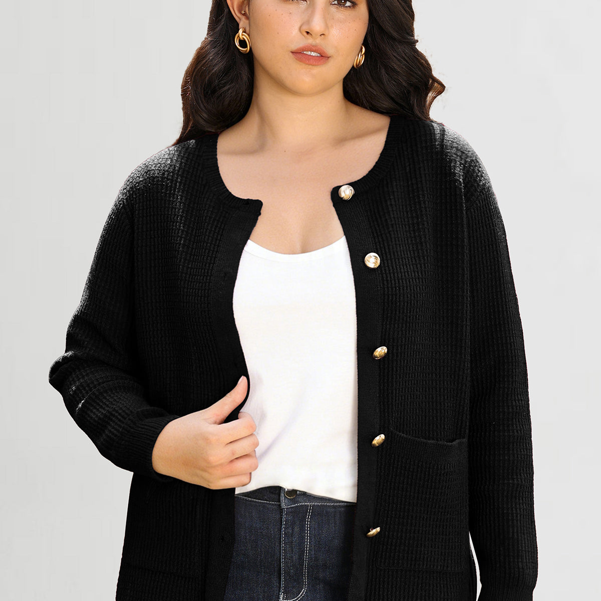 Ritera Cozy Chunky Knit Button up Cardigan Sweater with Pockets