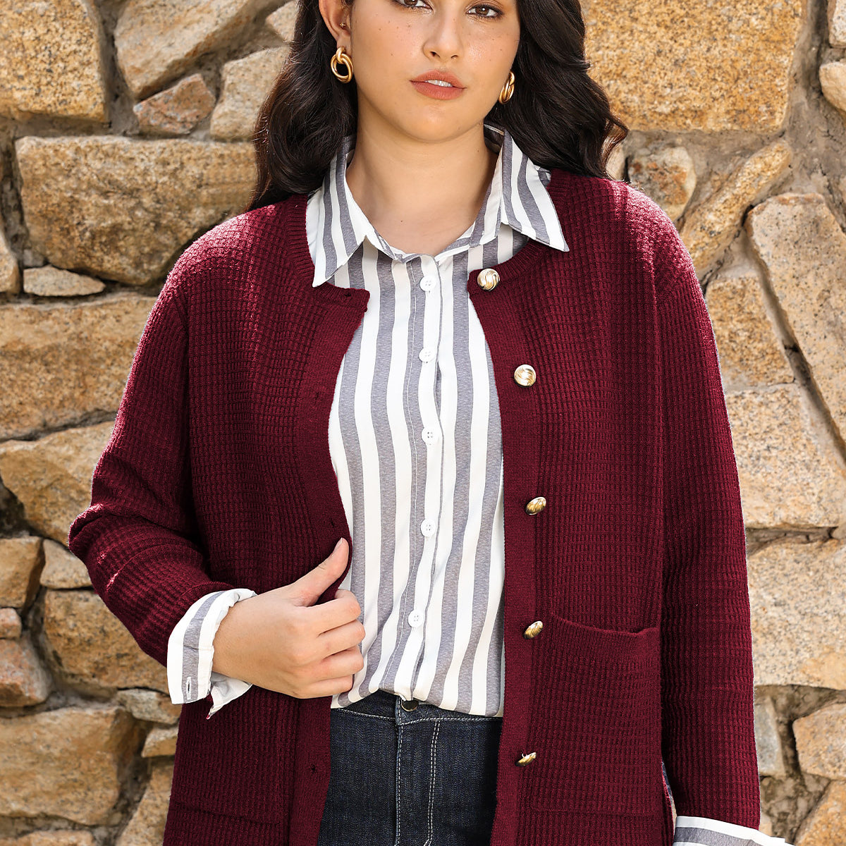 Ritera Cozy Chunky Knit Button up Cardigan Sweater with Pockets