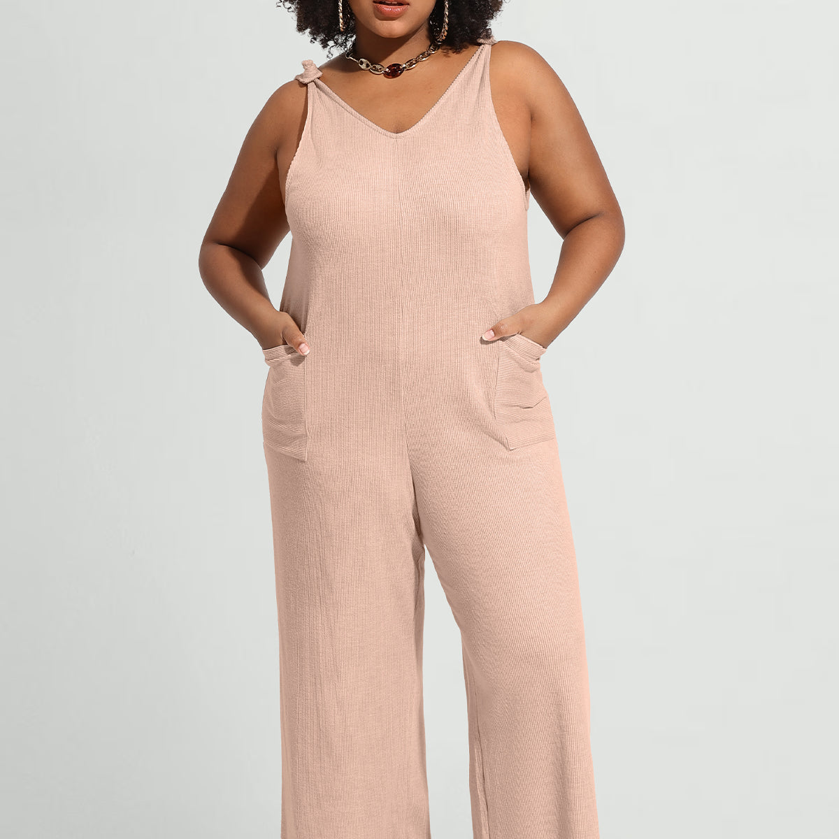 Combinaison caraco à jambes larges avec poches