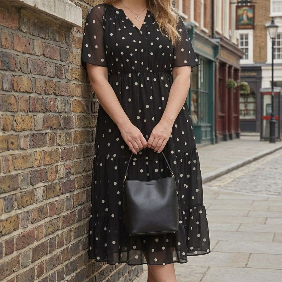 Boho Tropical Floral Elastic Waist Midi Dress