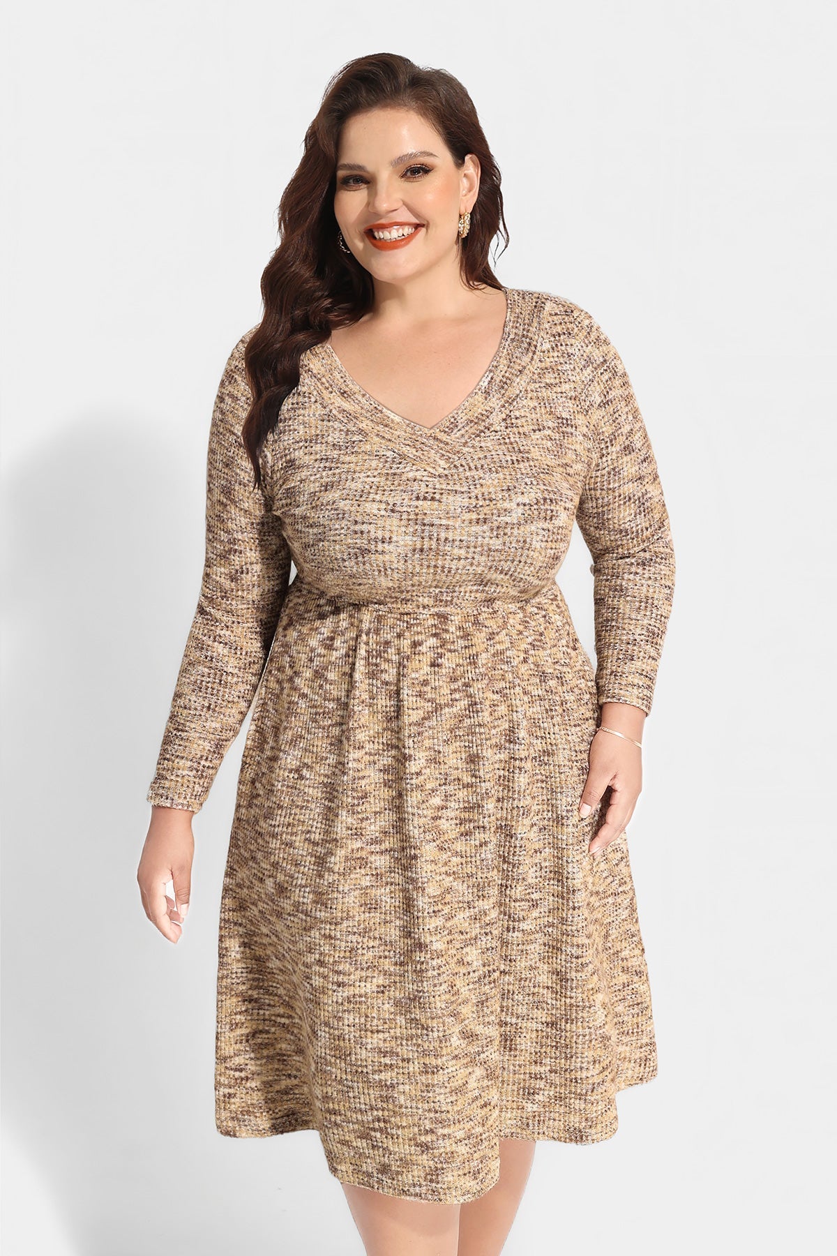 Ritera Plissiertes Midikleid mit Tasche und elastischer Taille